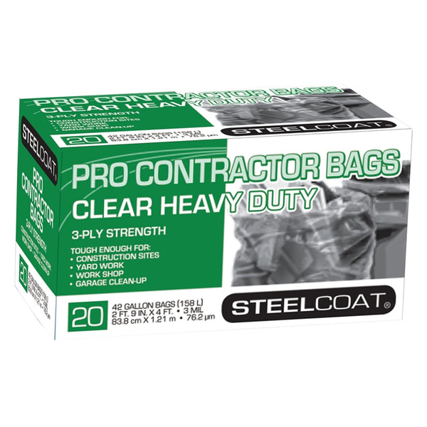 Petoskey Plastics FG-P9934-51 Steelcoat Pro Contractor Trash Bags, 42-Gallon