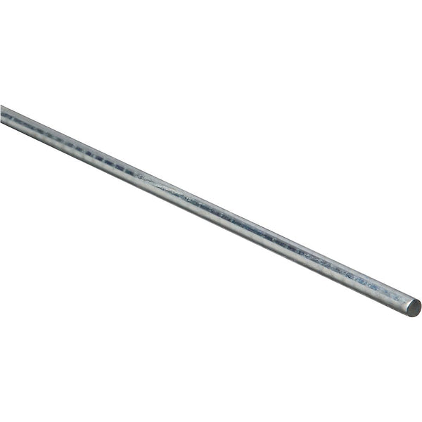 National Hardware 179762 Steel Round Smooth Rod, Zinc Plated, 1/4" x 36"