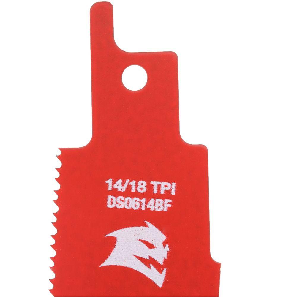 Diablo DS0614BF5 Bi‑Metal Recip Blade for Medium Metal Cutting, 14/18 TPI, 6", 5-Pack