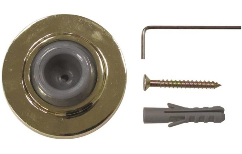 Prosource LR-005-PS Wall Door Stop, 2-1/2", Brass