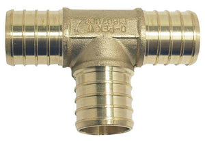 Apollo Valves APXT11 Pex Fitting Crimp Tee, Brass, 1"