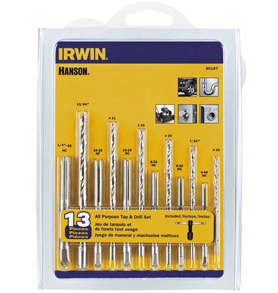 Hanson 80187 All Purpose Drill And Tap Set
