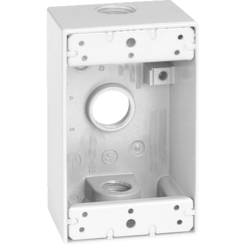 Bell 5320-1 Outlet Box Weatherproof, White, 3.5"