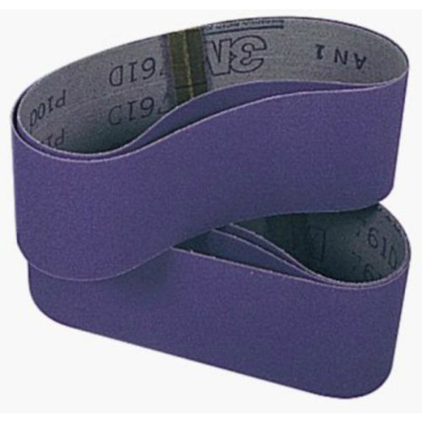 3M 81412 Regalite Resin Bond Power Sanding Belt, P80 Grit, 3" x 24", Purple