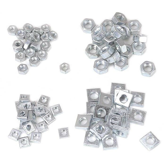 Mintcraft JL42001 Hex & Square Nut Sets, 80 Pc