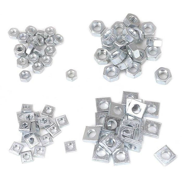 Mintcraft JL42001 Hex & Square Nut Sets, 80 Pc