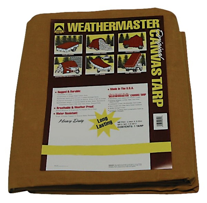 Dize CA0608D Canvas Tarp 6'x8', Tan