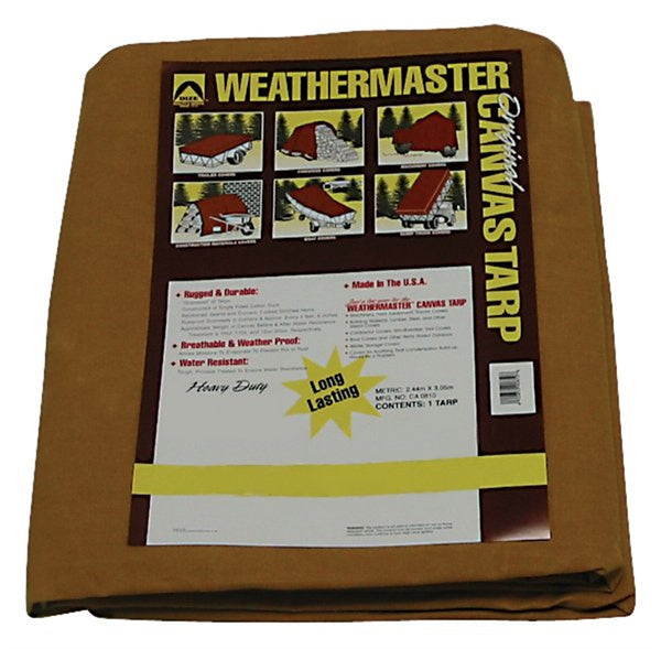 Dize CA1236D Weathermaster 10 Oz Waterproof Cotton Duck Canvas Tarp, 12' x 36'