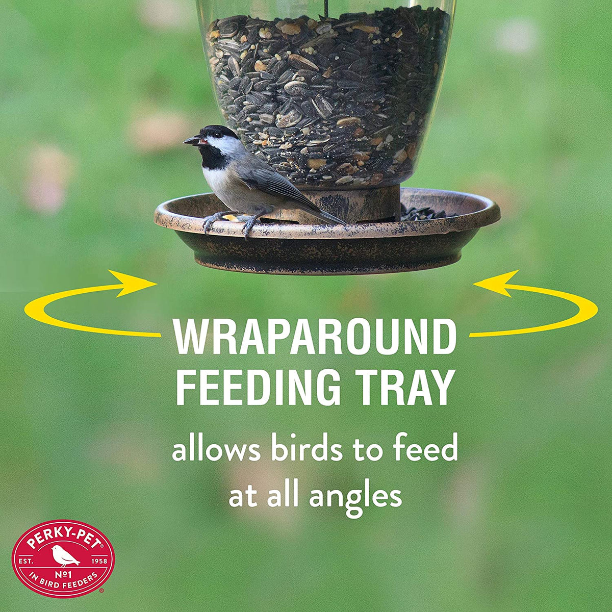 Perky-Pet 305 Wild Bird Feeder, Holly Berry Gilded, 2 Lbs Capacity