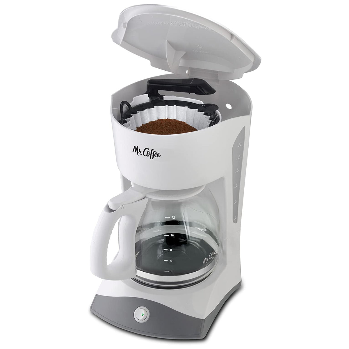 Mr. Coffee SK12-RB Classic Coffeemaker, 12-Cup, White