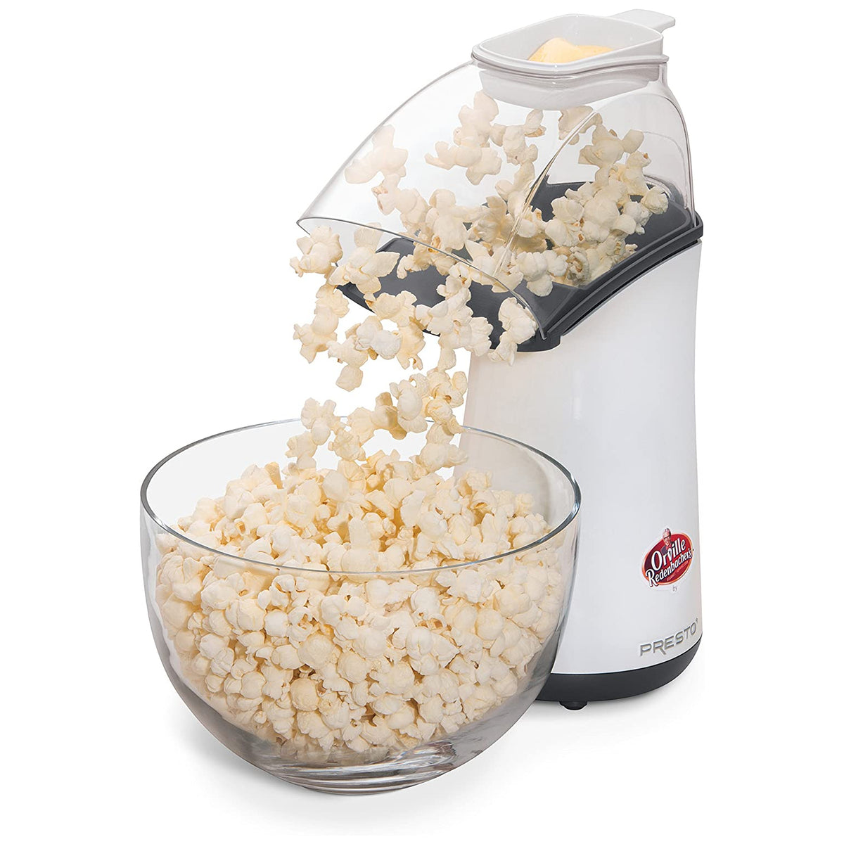 Presto PopLite Hot Air Popcorn Popper White/Yellow 0482007 With Box