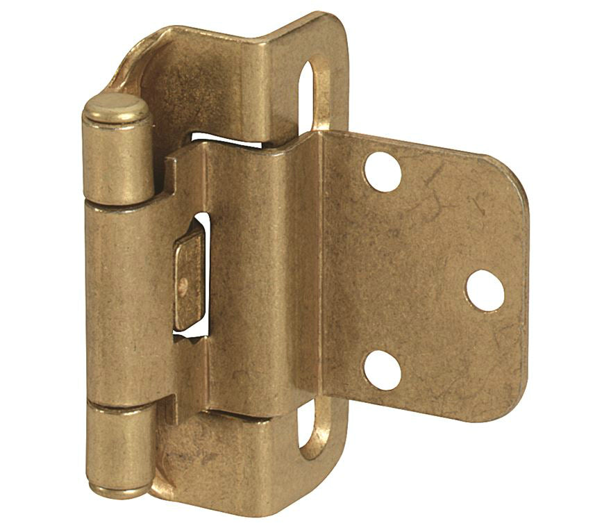 Amerock BPR7565BB Self-Closing Partial Wrap Hinge w/3/8" Inset, Burnished Brass
