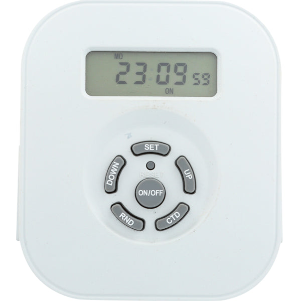 Westek TE1606WHB Indoor Weekly Digital Round Timer, White