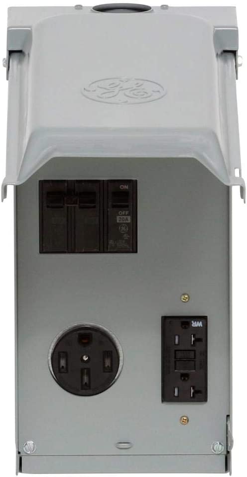 GE GE1LU502SS Unmetered RV Outlet Box, 70 Amp, 120/240 Volt
