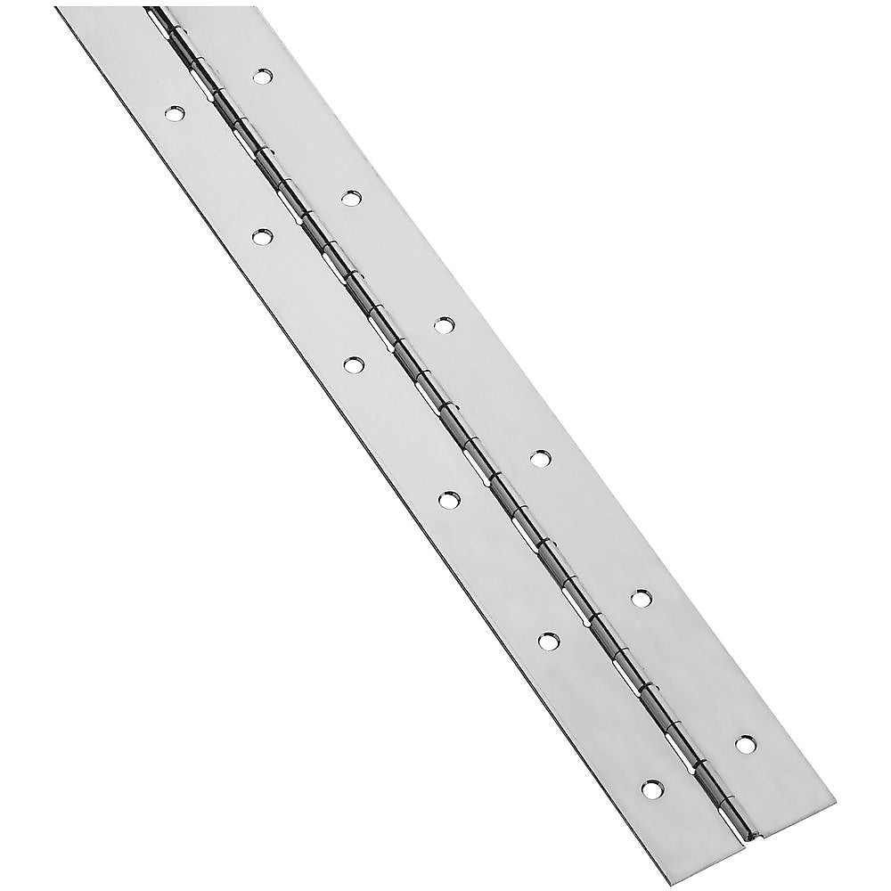 National Hardware N148-429 Steel Continuous Hinge, 2" x 48", Nickel Finish