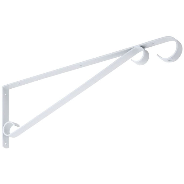 National Hardware N274-639 Plant Bracket / Sign Holder, Steel, White, 15"