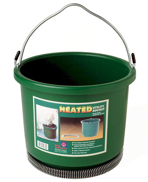 Farm Innovators HB-60 Plastic Oversized Heated Bucket, 2-Gallon, 60W