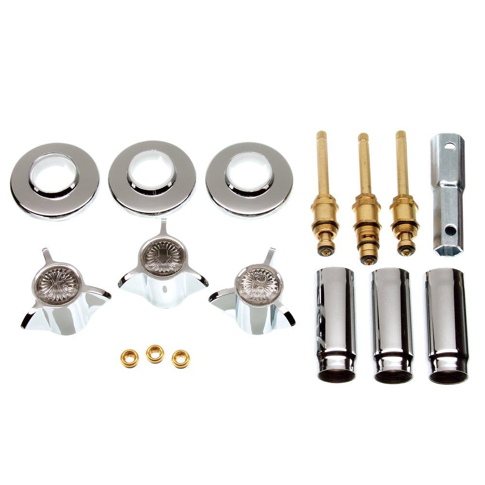 Danco 39620 Tub/Shower 3Handle Remodeling Trim Kit for Sayco, Chrome
