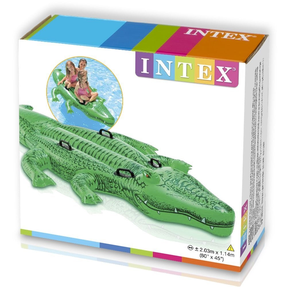 Intex 58562EP Giant Gator Inflatable Ride-On for Pools, 12-Gauge Vinyl, 84"x50"