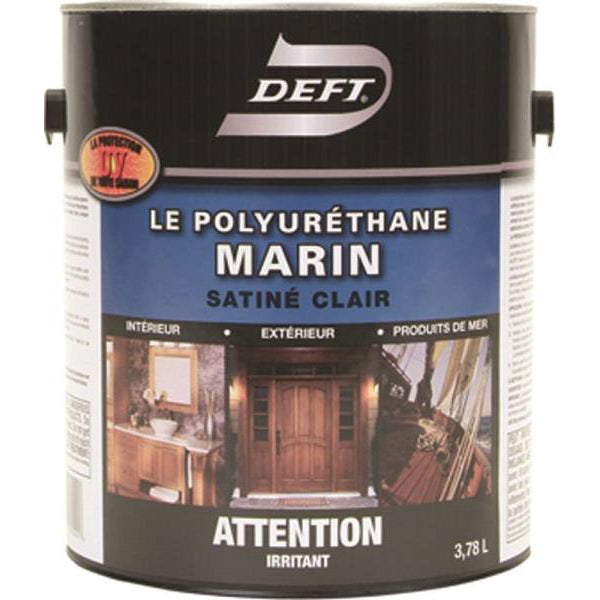 Deft C258-01 Water Based Polyurethane Varnish, Semi-Gloss, 1 Gallon