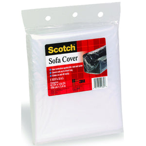 Scotch 8040 Heavy Duty Sofa Cover, 41" x 131", Clear