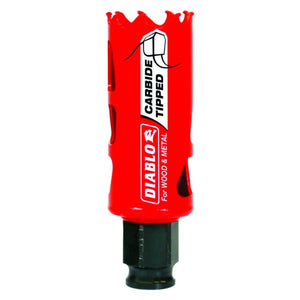 Diablo DHS1125CT Carbide‑Tipped Wood & Metal Holesaw, 1-1/8" Dia.