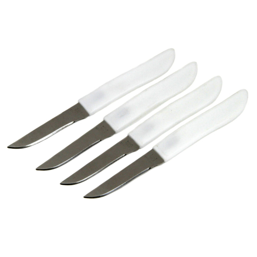 Chef Craft 20980 Paring Knife Set, 2-1/2" Stainless Steel Blade, White Handle