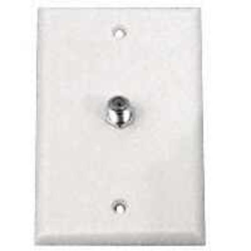 Cooper Wiring 1172W Coaxial Jack With Wall Plate, White