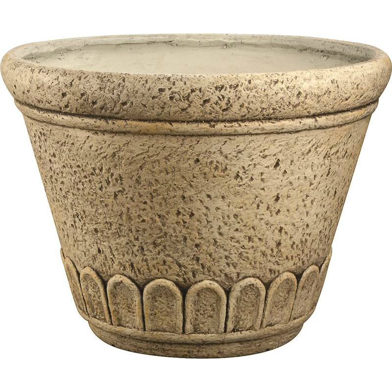 Landscapers Select PT-003 Round Planter 20", Weathered Stone