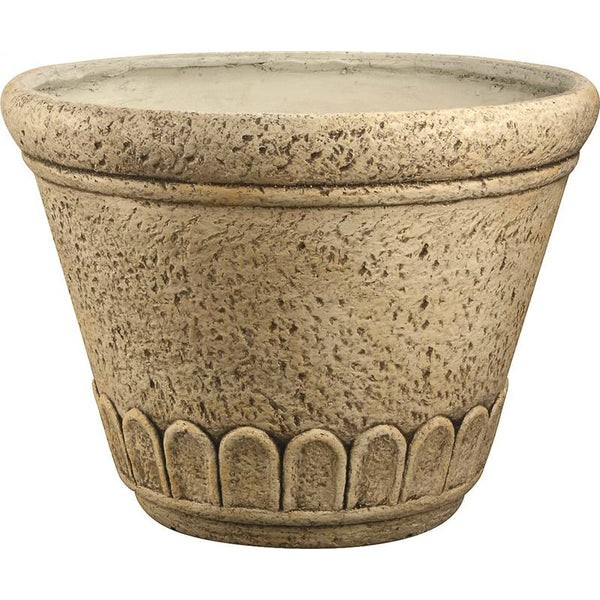 Landscapers Select PT-003 Round Planter 20", Weathered Stone