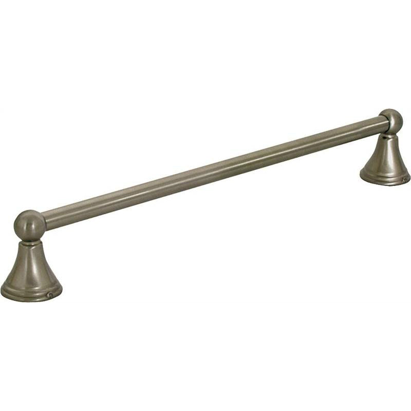 Boston Harbor BB618C13B03 Round Towel Bar, Brass, Satin Nickel, 18"