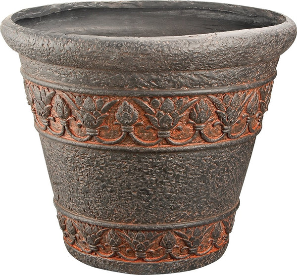 Landscapers Select PT-004 Round Planter 13", Aged Bronze