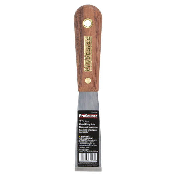 Prosource 01522R Wood Handle Chisel Knife, 1-1/4"