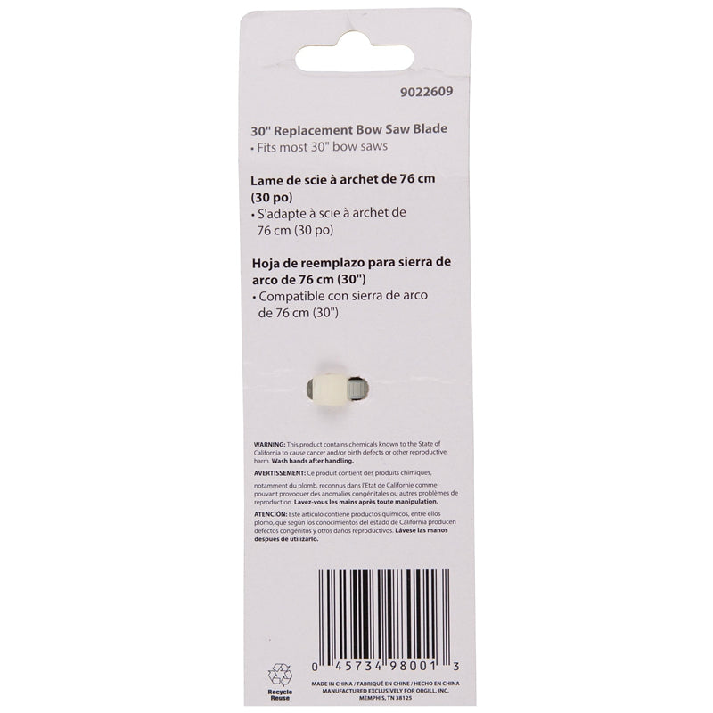 Landscapers Select BW42-700B Bow Saw Blade, Carbon Steel Blade, 30 in