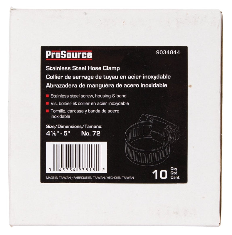 Prosource HCRSS72 Stainless Steel House Clamp/SS Screw, #72