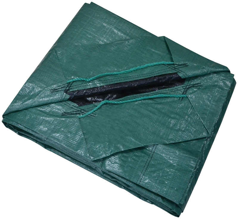 Prosource Y0909GG140 Poly Yard Tarp With Drawstring, 9' x 9'