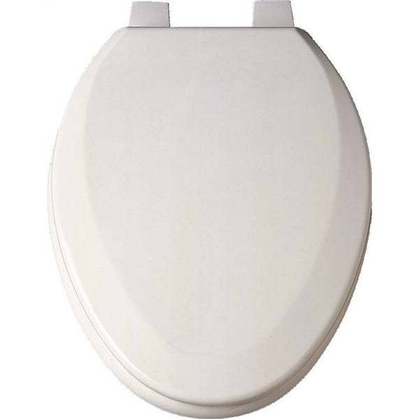 Prosource T-19WM-B-3L Wood Composite Elong Toilet Seat, 19", Bone
