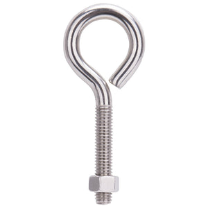 Prosource LR298 Eye Bolts With Nuts, 3/8" x 4", Stainless Steel