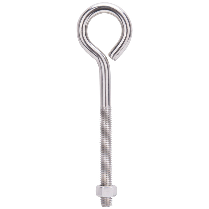 Prosource LR299 Eye Bolts with Nuts, 3/8" x 6", Stainless Steel