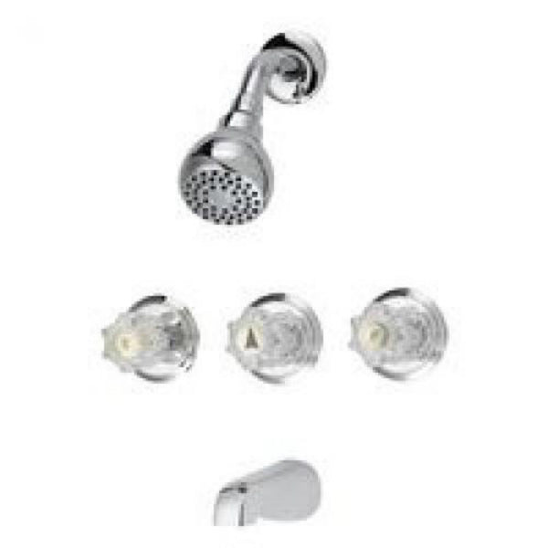 Boston Harbor GU-F3010506CP Three Handle Tub & Shower Faucet, Chrome