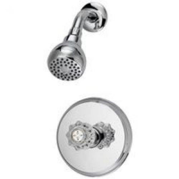 Boston Harbor GU-F1010207CP Showerhead with Clear Knob, 1-Handle, Chrome