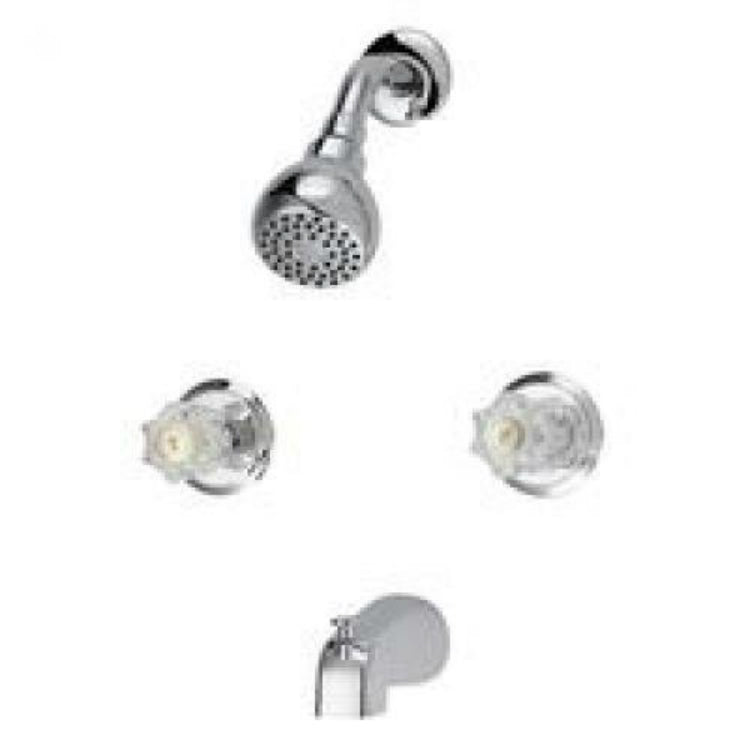 Boston Harbor GU-TQOB016CP Two Handle Tub & Shower Faucet, Chrome