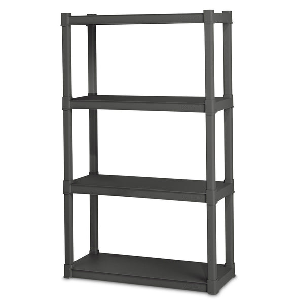Sterilite 01643V01 Shelving Unit with 4-Shelf, Gray