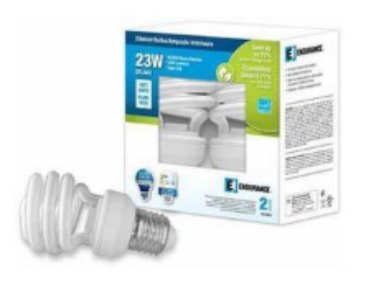 Endurance 202232 Medium Base Compact Fluorescent Bulb, Soft White, 120V, 23W
