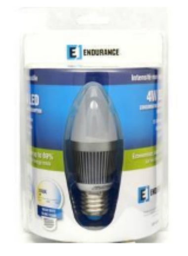 Endurance LGP-UL005-D-END Medium Screw Dimmable LED Bulb, 4 Watts