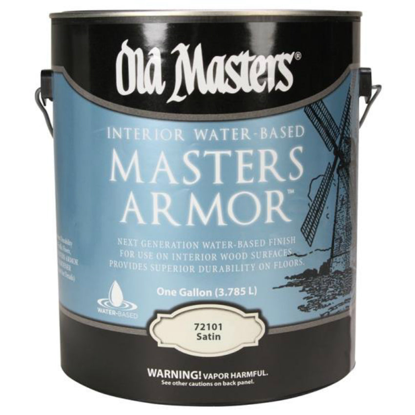 Old Masters 72101 Masters Armor Interior Water-Based Wood Finish, Satin, 1-Gal