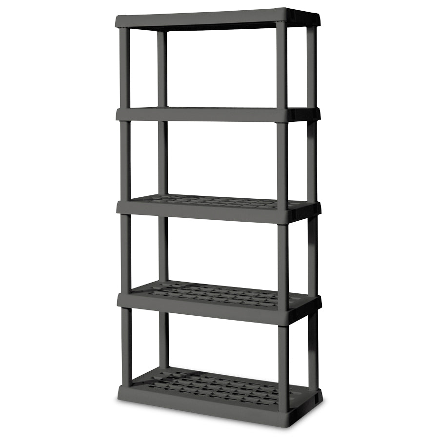 Sterilite 01553V01 Shelving Unit with 5-Shelf, Gray