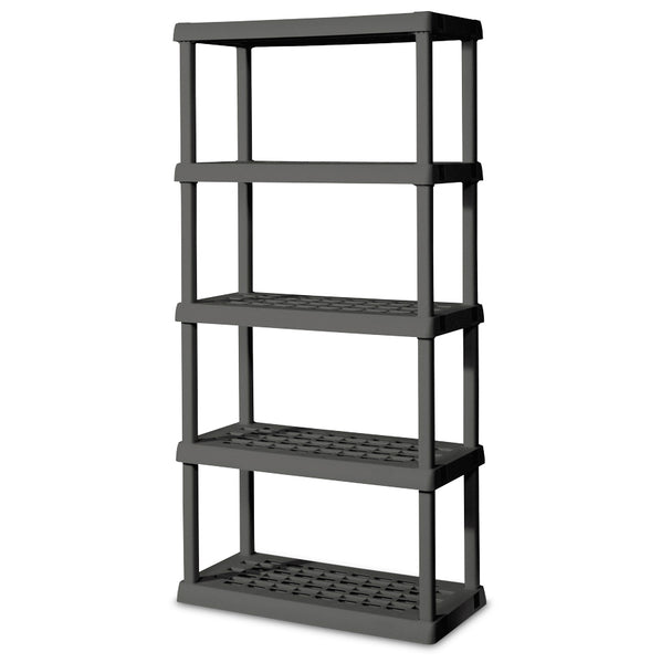 Sterilite 01553V01 Shelving Unit with 5-Shelf, Gray