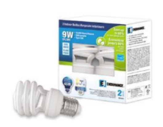 Endurance 202132 Medium Base Compact Fluorescent Bulb, Soft White, 120V, 60W