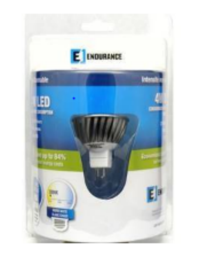 Endurance LGP-PAR16-MR16-EN Non-Dimmable PAR16 LED Bulb, MR16, 4W